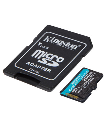 KINGSTON 256GB UHS-I microSD Memory Card with SD Adapter (Class 10, U3, V30)