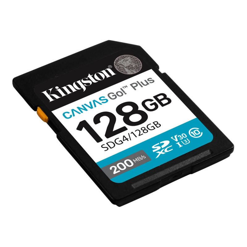 KINGSTON 128GB UHS-I SD Memory Card (Class 10, U3, V30)