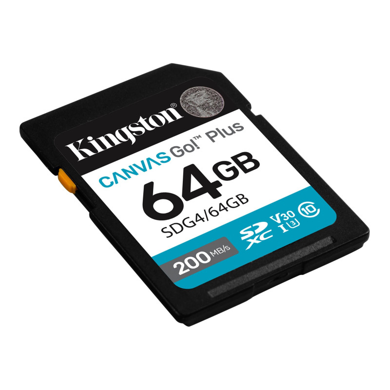 KINGSTON 64GB UHS-I SD Memory Card (Class 10, U3, V30)