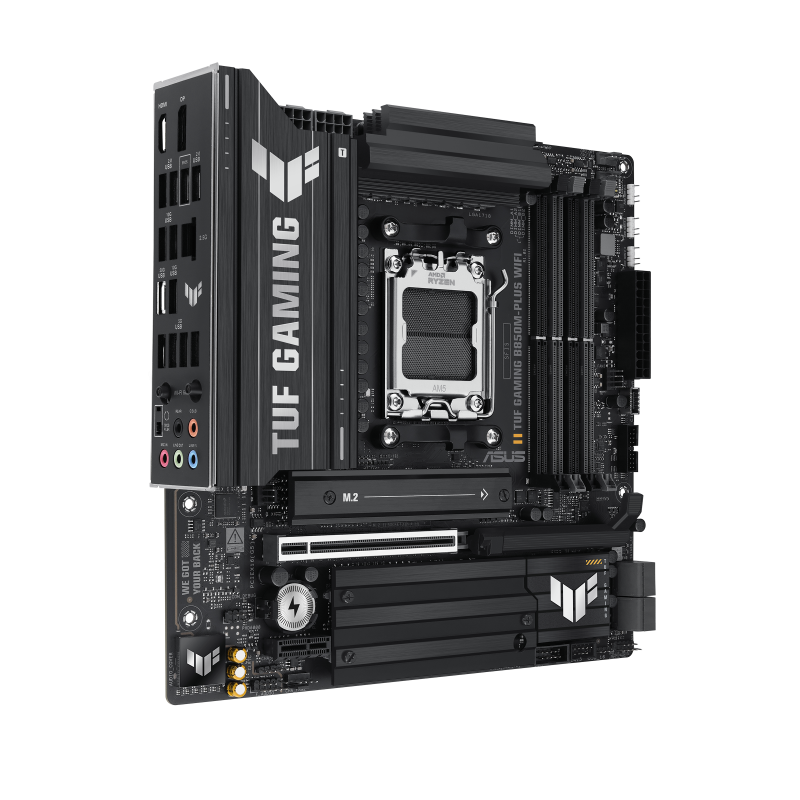 Asus TUF GAMING B850M-PLUS WIFI | Processor family AMD | Processor socket AM5 | DDR5 | Supported hard disk drive interfaces M.2,