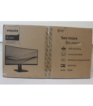 SALE OUT. Philips 346B1C/00 UltraWide Monitor with USB-C | B Line | 346B1C/00 | 34 " | VA | WQHD | 21:9 | 100 Hz | 5 ms | 3440 x
