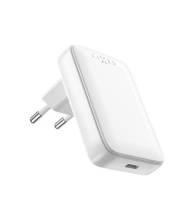 FIXED Slim USB-C Travel Charger, GaN, PD support, 30W, White