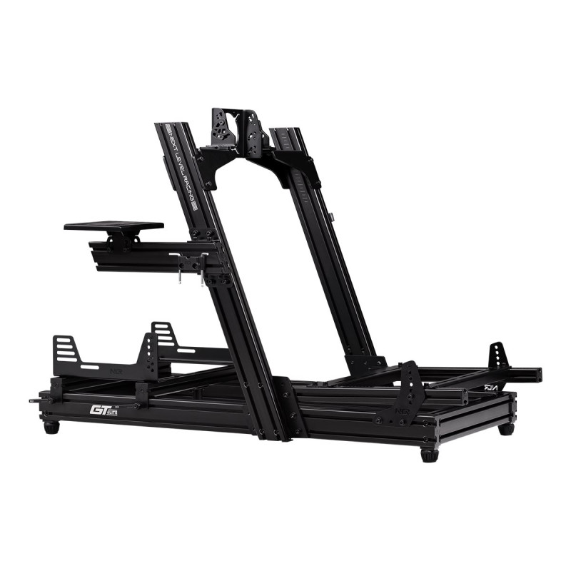 Next Level Racing | Aluminum | Racing Simulator Cockpit | GTElite Front and Side Mount Edition | Black