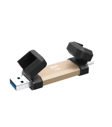 Silicon Power DS72 | 1000 GB | USB Type-A and USB Type-C 3.2 Gen 2 | Gold