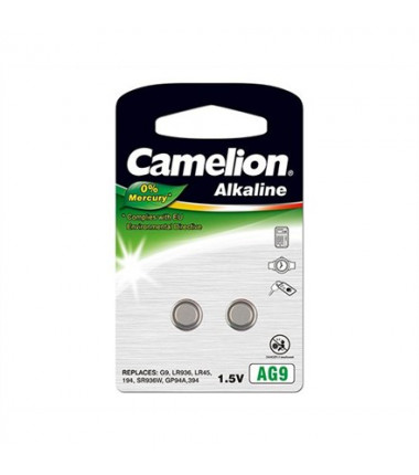Camelion AG9 LR45 LR936 394 alkaline button cells, 2 pcs
