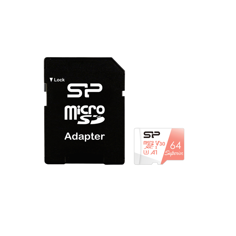 SILICON POWER Micro SDXC 64GB, W/A, V30, A1, TF_SDXC UHS-I V3 | Silicon Power