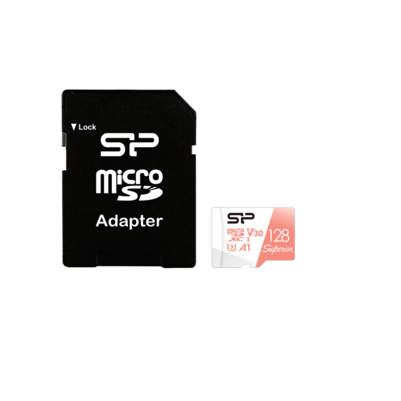 SILICON POWER Superior Micro SDXC 128GB, W/A, V30, A1, TF_SDXC UHS-I V3 | Silicon Power
