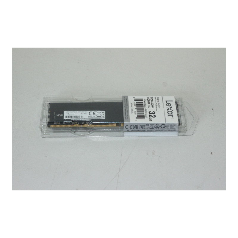 SALE OUT. Lexar DDR4 32GB 288 PIN U-DIMM 3200Mbps, CL19, 1.2V- BLISTER Package | Lexar | 32 GB | DDR4 | 3200 MHz | PC/server | R