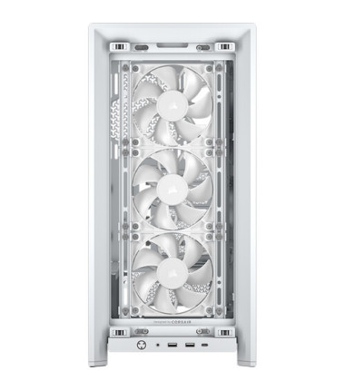 Corsair PC Case | Frame 4000D RS Modular | White | Mid-Tower | Power supply included No