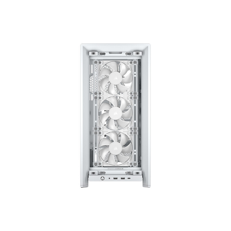 Corsair PC Case | Frame 4000D RS Modular | White | Mid-Tower | Power supply included No