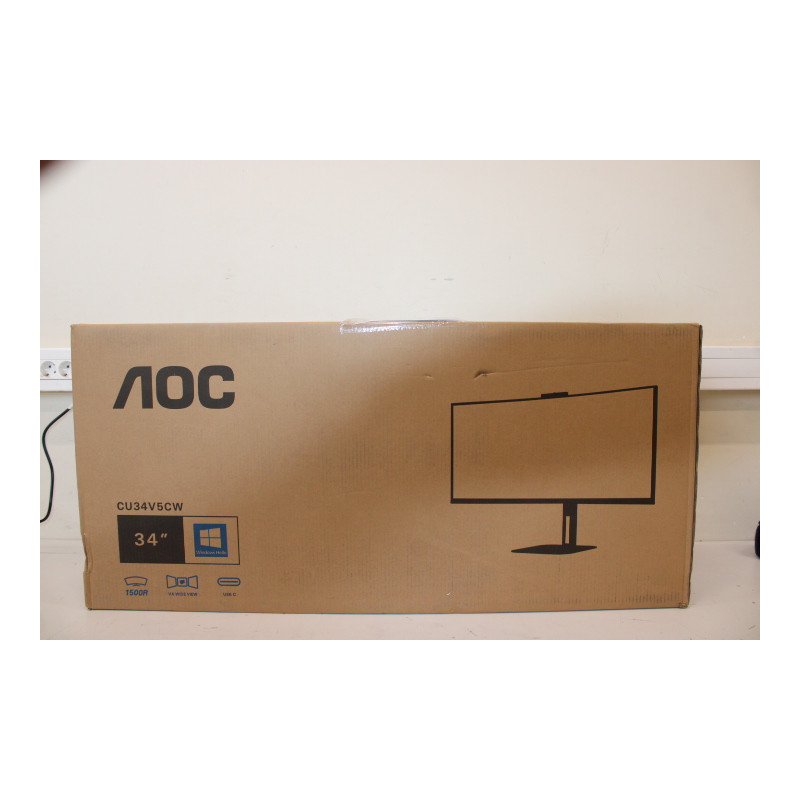 SALE OUT.  | CU34V5CW/BK | 34 " | VA | 21:9 | 100 Hz | 4 ms | 3440 x 1440 pixels | HDMI ports quantity 1 | DAMAGED PACKAGING