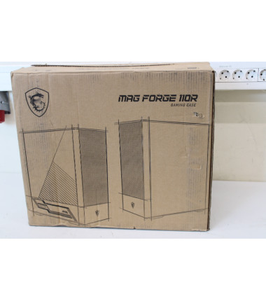 SALE OUT. MSI MAG FORGE 110R PC Case, Mid-Tower, USB 3.2, Black | MSI | DAMAGED PACKAGING, BROKEN LEG