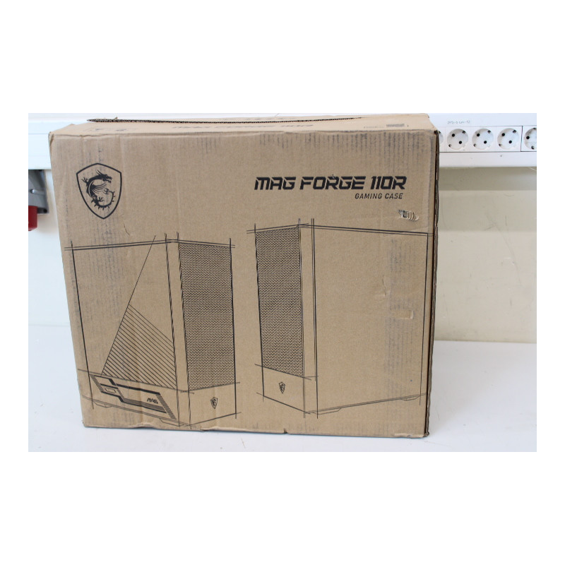 SALE OUT. MSI MAG FORGE 110R PC Case, Mid-Tower, USB 3.2, Black | MSI | DAMAGED PACKAGING, BROKEN LEG
