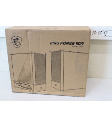 SALE OUT. MSI MAG FORGE 110R PC Case, Mid-Tower, USB 3.2, Black | MSI | DAMAGED PACKAGING, BROKEN LEG