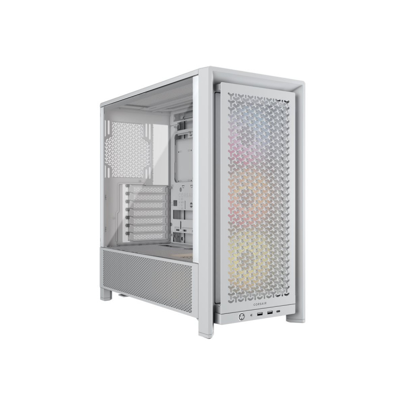 Corsair PC Case | Frame 4000D RS ARGB Modular | White | Mid-Tower | Power supply included No
