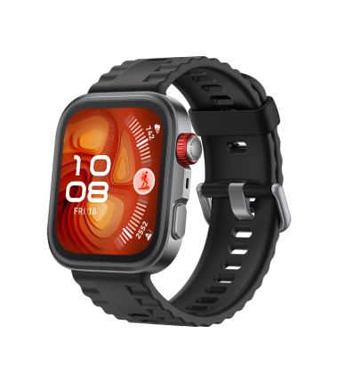 Huawei Watch FIT4 Pro, 3D Fluorelastomer Black Strap, Titanium Body, Seiya-B29