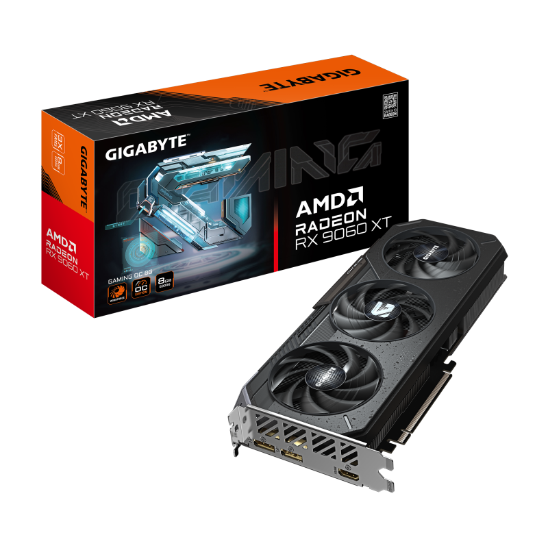 Gigabyte Radeon RX 9060 XT GAMING OC 8G | AMD | 8 GB | Radeon RX 9060 XT | GDDR6 | HDMI ports quantity 1 | PCI-E 5.0