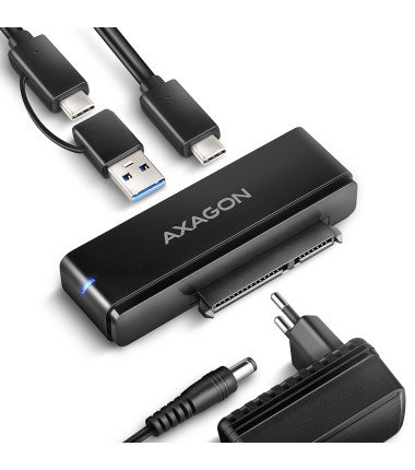 AXAGON ADSA-FPX USB-C 10Gbps - SATA 6G 2.5"/3.5" SSD/HDD FAST PORT X adapter incl. AC ad. | AXAGON