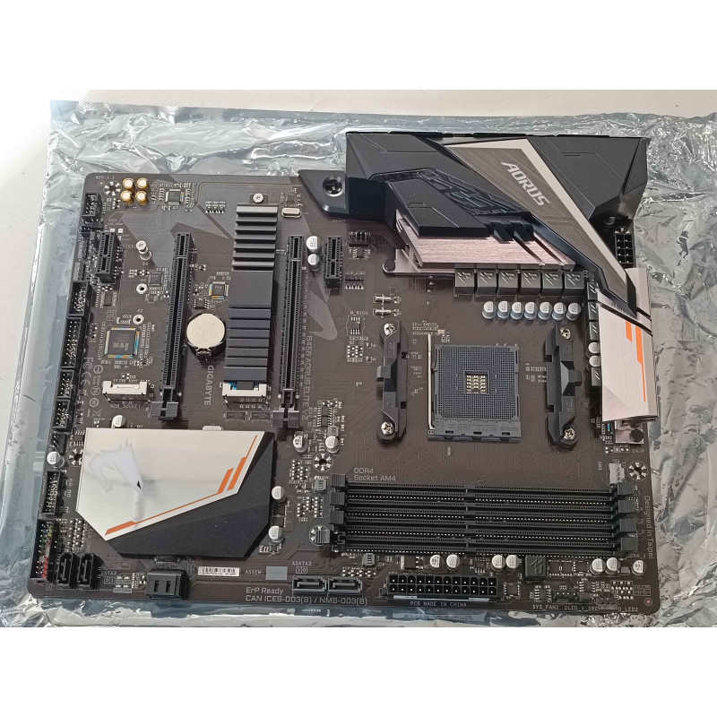 SALE OUT. GIGABYTE B450 AORUS ELITE V2 1.0, USED, REFURBISHED, WITHOUT ACCESSORIES, ONLY BACK PANEL INCLUDED | Gigabyte | B450 A