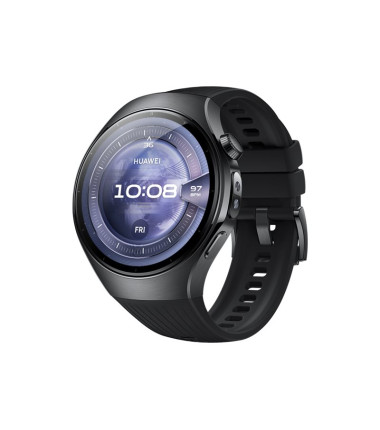 Huawei Watch 5 (46mm), Fluorelastomer Black strap, Metal body, Rates-L19F