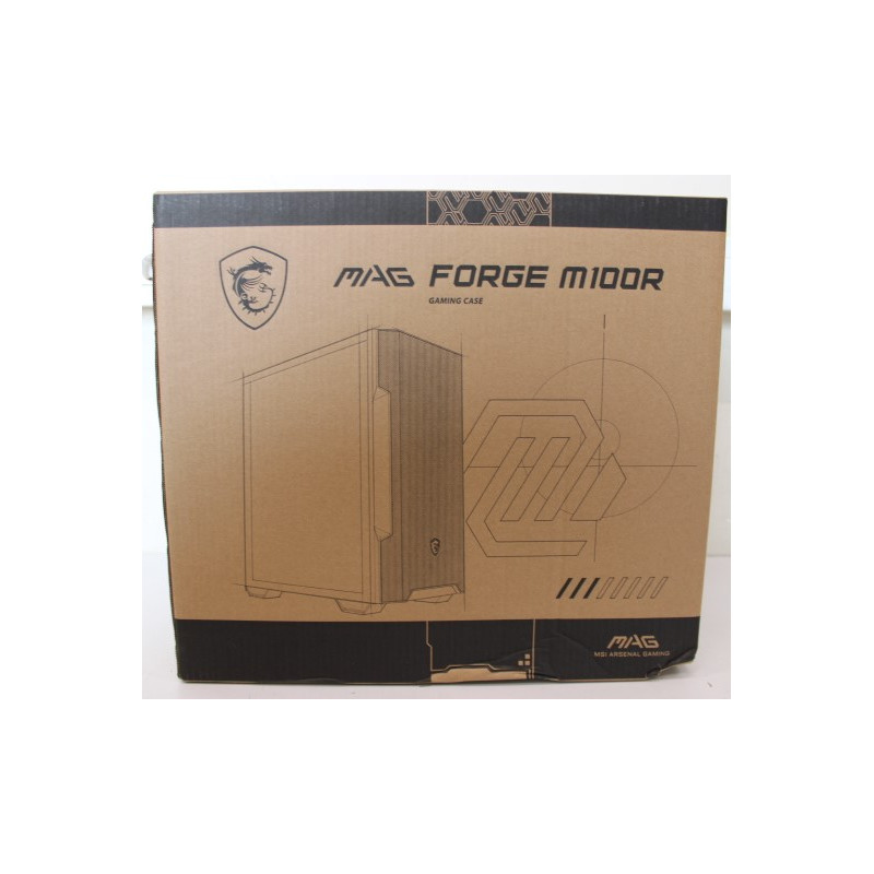 SALE OUT. MSI MAG FORGE M100R WHITE | MSI PC Case | MAG FORGE M100R | Side window | White | Micro ATX Tower | DAMAGED PACKAGING 