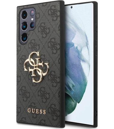 Guess GUHCS24L4GMGGR S24 Ultra S928black hardcase 4G Big Metal Logo | GUESS