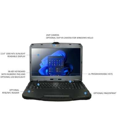 Durabook S14I G2 i5 Basic 14" FHD Intel Core i5-1135G7/8GB/256GB/Intel UHD Graphics/Win11 Pro/English kbd/Black/3Y Warranty | Du