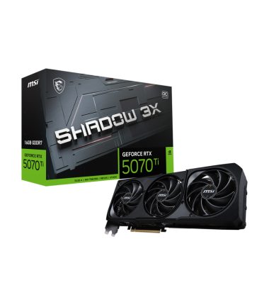 MSI GeForce RTX 5070 Ti 16G SHADOW 3X OC | NVIDIA | 16 GB | GeForce RTX 5070 Ti | GDDR7 | HDMI ports quantity 1 | PCI Express Ge