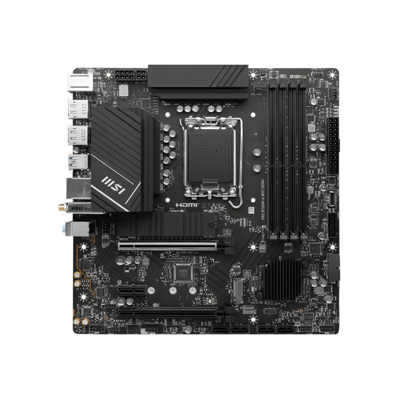 MSI | PRO B760M-A WIFI DDR4 | Processor family Intel | Processor socket LGA1700 | DDR4 | Supported hard disk drive interfaces SA