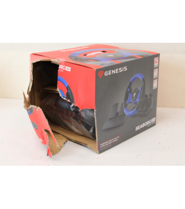 SALE OUT. Genesis Seaborg 350 driving wheel, Black/Blue, Wired | Genesis | Driving Wheel | Seaborg 350 | DAMAGED PACKAGING | Blu