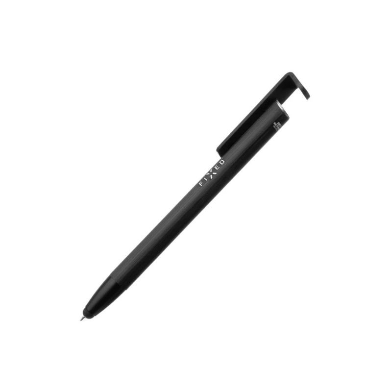 Fixed | Pen With Stylus and Stand | 3 in 1 | Pencil | Stylus for capacitive displays, Stand for phones and tablets | Black