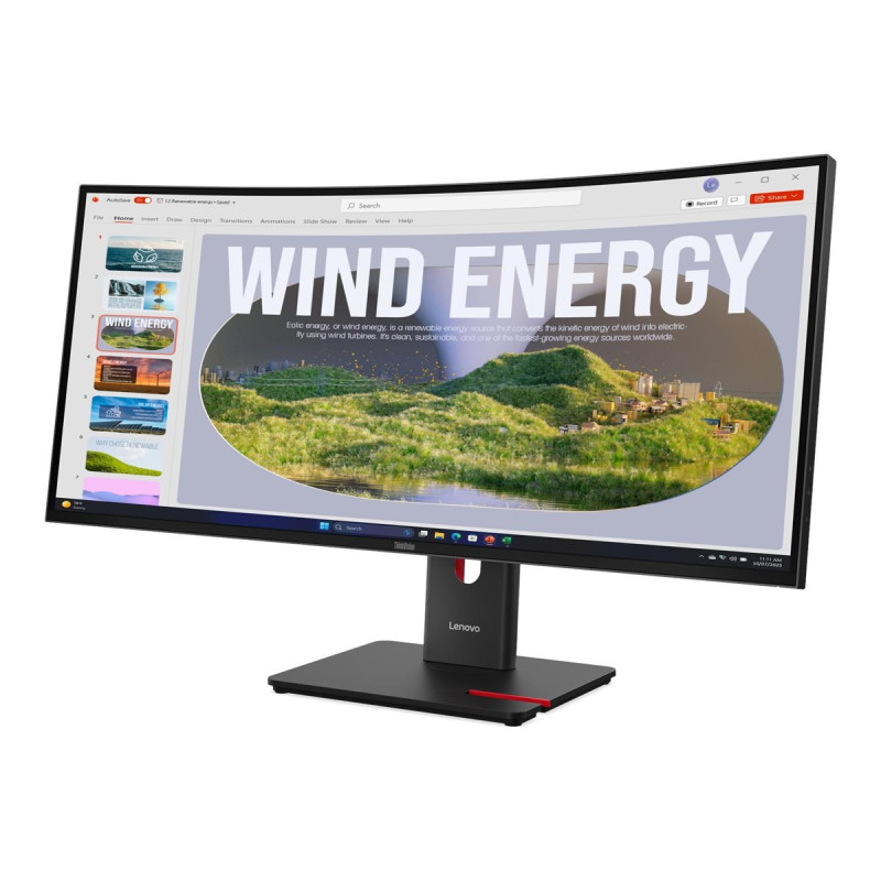 Lenovo ThinkVision | T34WD-40 | 34 " | VA | 21:9 | 120 Hz | 4 ms | 3440 x 1440 pixels | 300 cd/m² | HDMI ports quantity 1 | Ecli