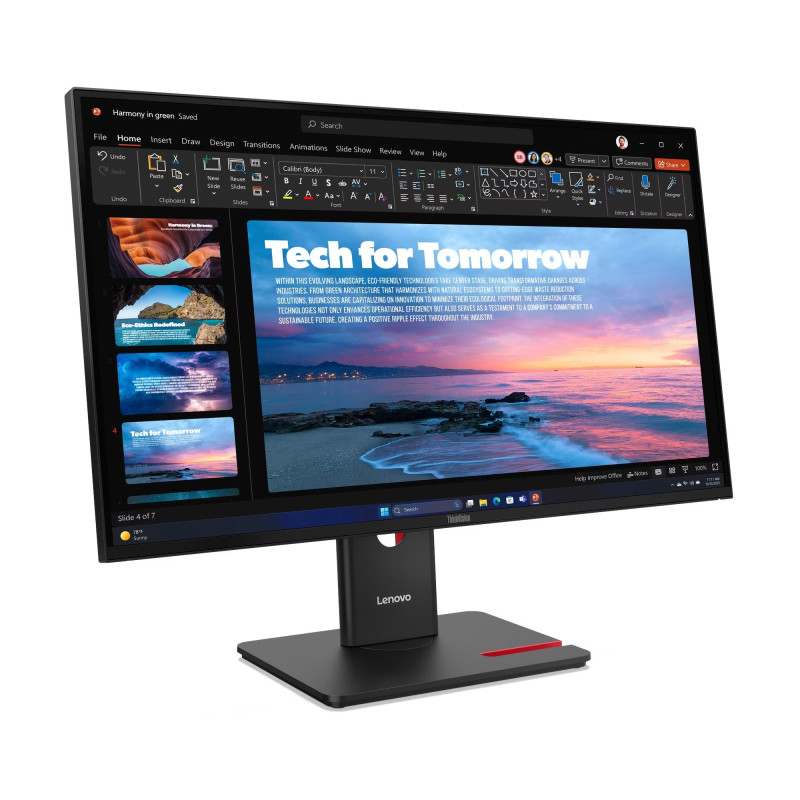 Lenovo ThinkVision | T27QD-40 | 27 " | IPS | 16:9 | 120 Hz | 4 ms | 2560 x 1440 pixels | 350 cd/m² | HDMI ports quantity 1 | Ecl