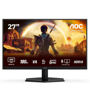 AOC Q27G42XNE | 27 " | VA | QHD | 16:9 | 180 Hz | 1 ms | 2560 x 1440 pixels | 300 cd/m² | HDMI ports quantity 2 | Black