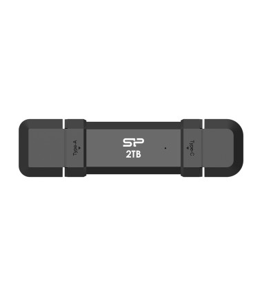 SILICON POWER DS72 Dual USB-C/USB 3.2 Gen 2 Portable External SSD, 2TB, Black | Silicon Power