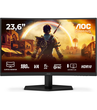 AOC Gaming monitor | C24G42E | 24 " | VA | FHD | 16:9 | 180 Hz | 0.5 ms | 1920 x 1080 pixels | 250 cd/m² | HDMI ports quantity 2