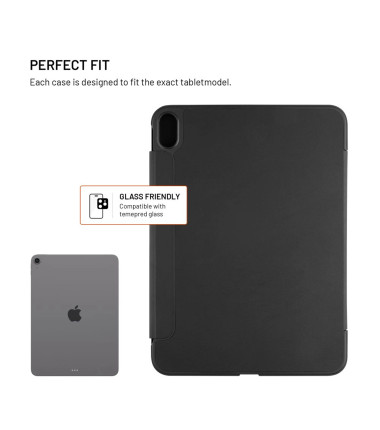 Fixed | Trinity Case | 10.9-11 " | Cover | Apple iPad 10.9" (2022)/iPad 11" (2025) | Black