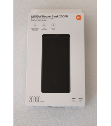 SALE OUT. Xiaomi Mi 50W Power Bank 20000 | Xiaomi Power Bank | 20000 mAh | USB-C, USB A | Black | DEMO