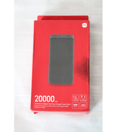 SALE OUT. Redmi 20000mAh 18W Fast Charge Power Bank | Xiaomi Redmi Fast Charge Power Bank | 20000 mAh | Black | USED, MISSING US