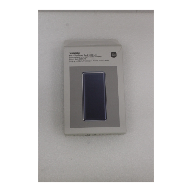 SALE OUT. Xiaomi Ultra Slim Power Bank 5000mAh | Xiaomi Ultra Slim Power Bank | 5000 mAh | USB-C | Gray | DAMAGED PACKAGING, UNP
