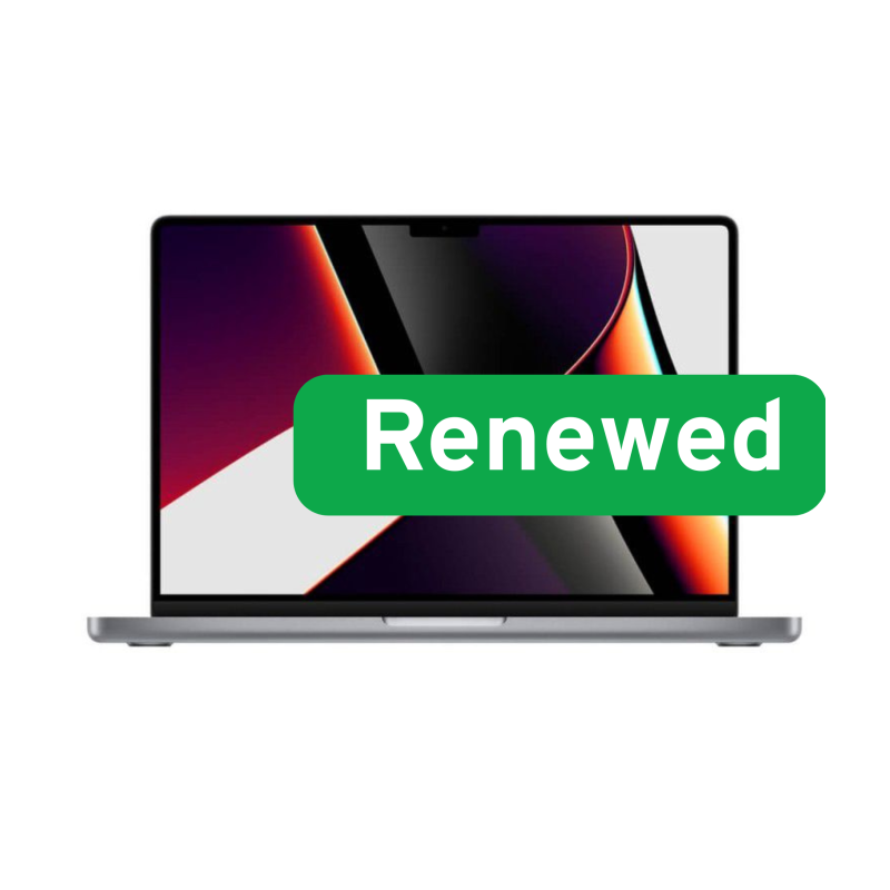Apple | RENEW Grade A | MacBook Pro 14″ A2442 | 14.2" Liquid Retina XDR Display | Apple M1 Pro | 16 GB unified memory | 1 TB SSD