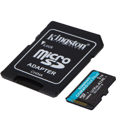 KINGSTON 1TB UHS-I microSD Memory Card with SD Adapter (Class 10, U3, V30)