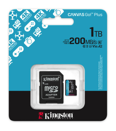KINGSTON 1TB UHS-I microSD Memory Card with SD Adapter (Class 10, U3, V30)