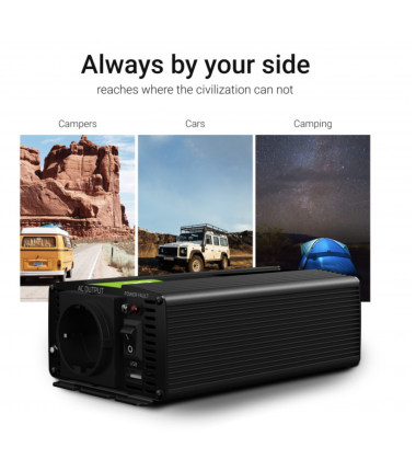 24V 500W pure sine wave inverter side view