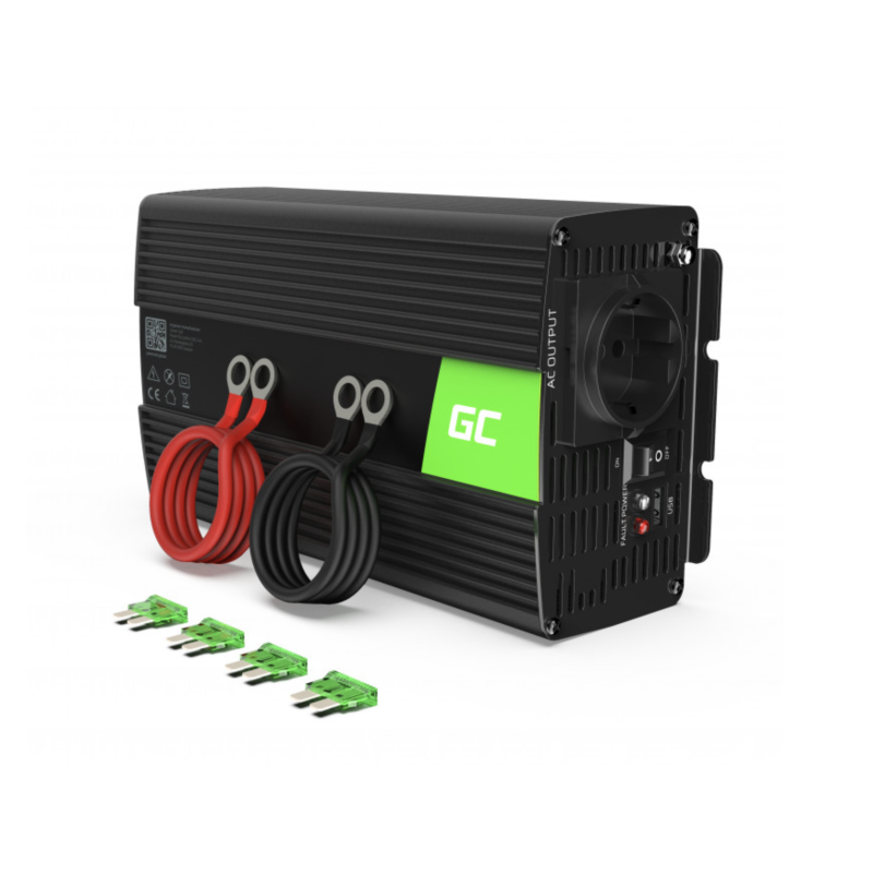 Inverter 12V to 220V, 1000W (peak power: 2000W), with pure sine wave output, GC