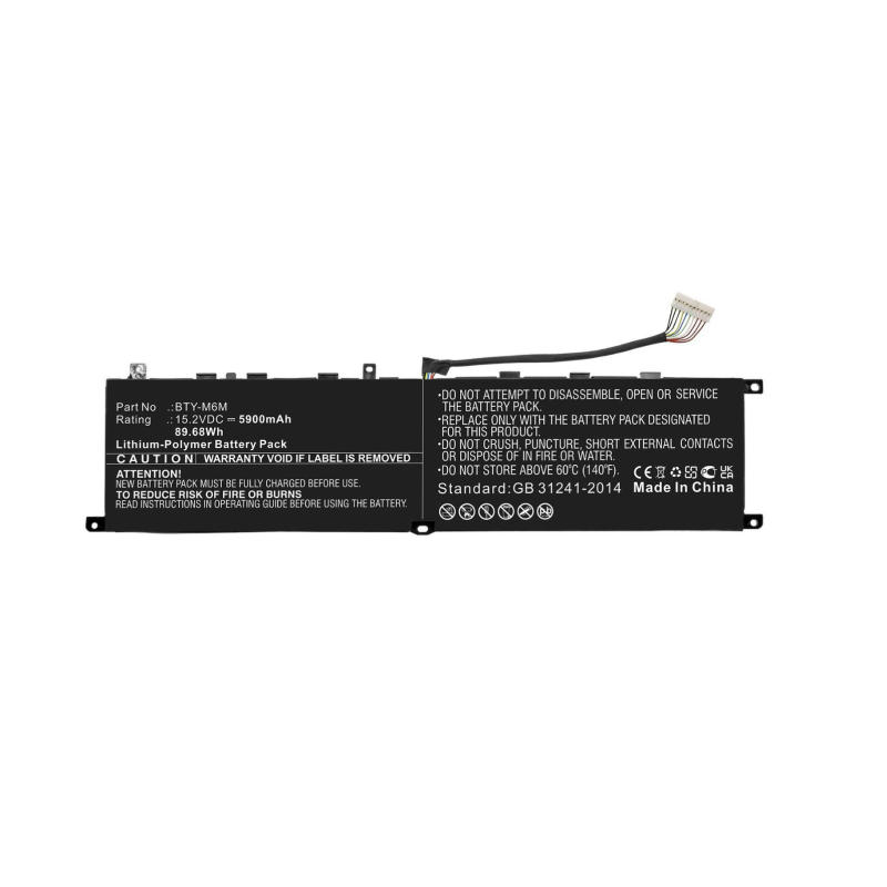 MSI battery BTY-M6M Creator 15 Ge66 Dragonshield Raider Stealth GS66 IC