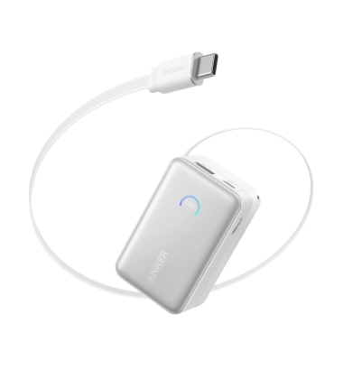 Anker Anker Nano Power Bank (10K, 45W, Built-In Retractable USB-C Cable), White