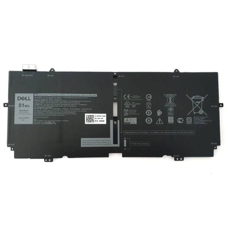 Dell genuine computer battery XPS 13 7390 2 in 1 P103G P103G001 52twh nn6m8 xx3t7