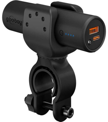 Goobay Bike Powerbank 5.0 with Reinforced Holder for Bicycle Handlebars | 60656 | 5000 mAh | Black
