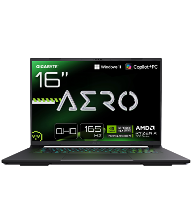 Gigabyte AERO X16 1VH-93EEC94AH | 16 " | IPS | QHD+ | 165 Hz | AMD Ryzen Al 7 | 350 | 16 GB | DDR5 | Solid-state drive capacity 